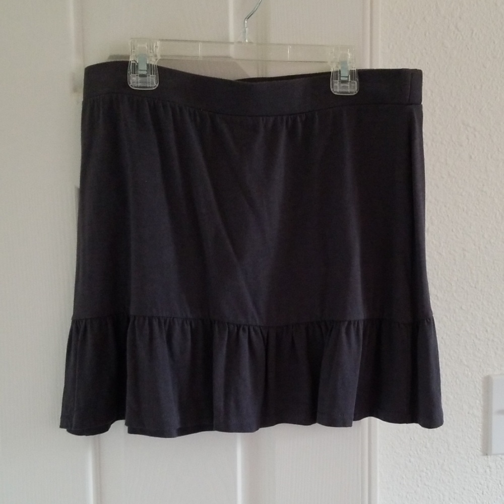Gray Cotton Skirt